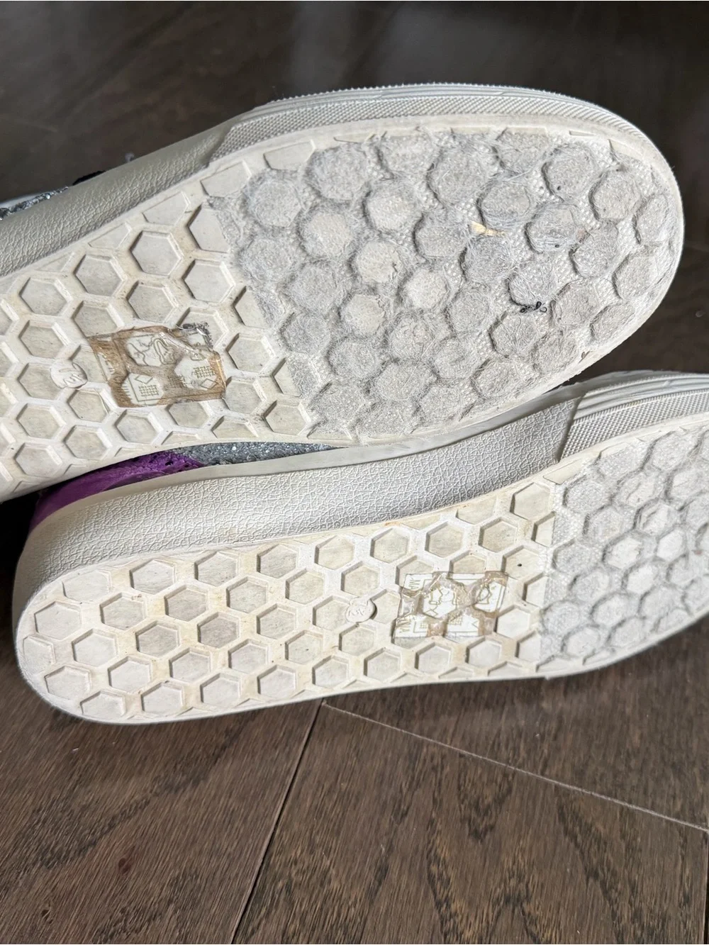 Silver Glitter High-Top Sneakers with Star Accent - Picture 5 of 5